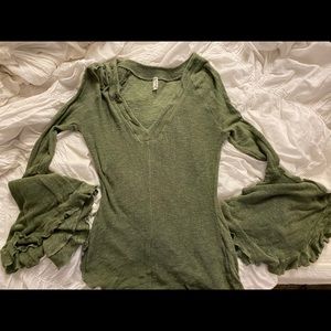 Free People Bell Sleeve Top